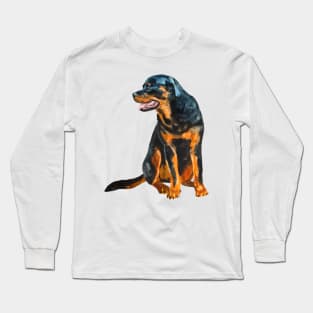 rottweiler portrait Long Sleeve T-Shirt